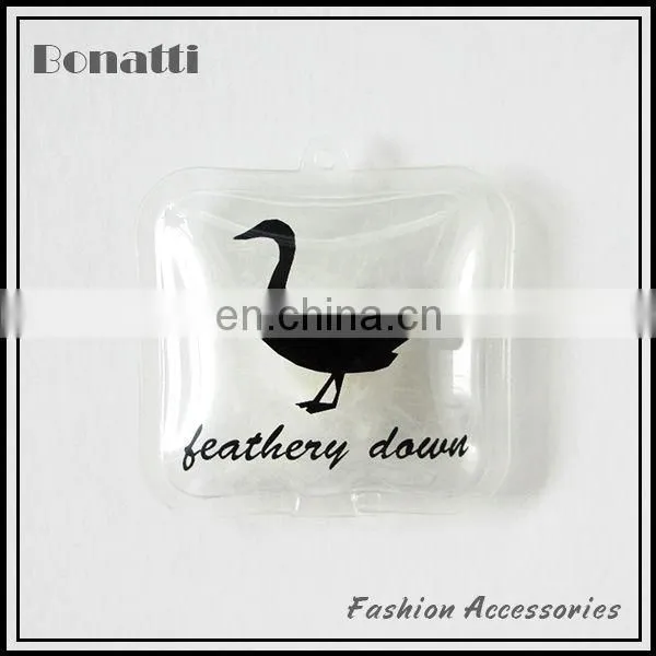 Custom down feather label for garment