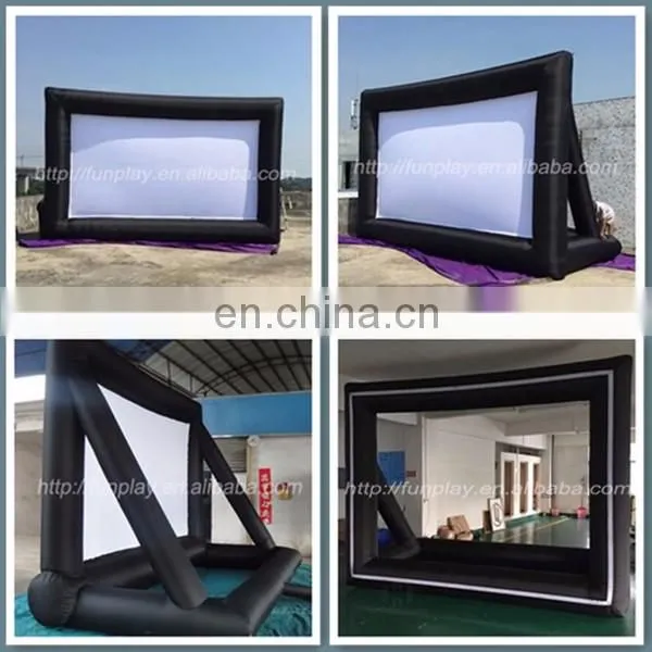 HI 210D coated nylon outdoor inflatable movie screen for advertising