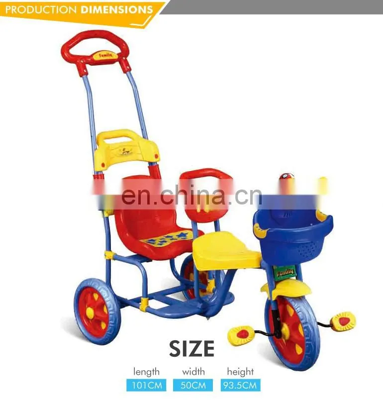 Three wheels fashionable model baby tricycles for twins