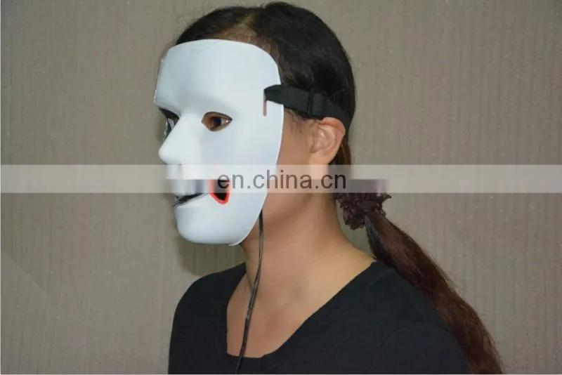 2016 New Design Cosplay Male V Vendetta Flash El Wire Led Glowing Mask