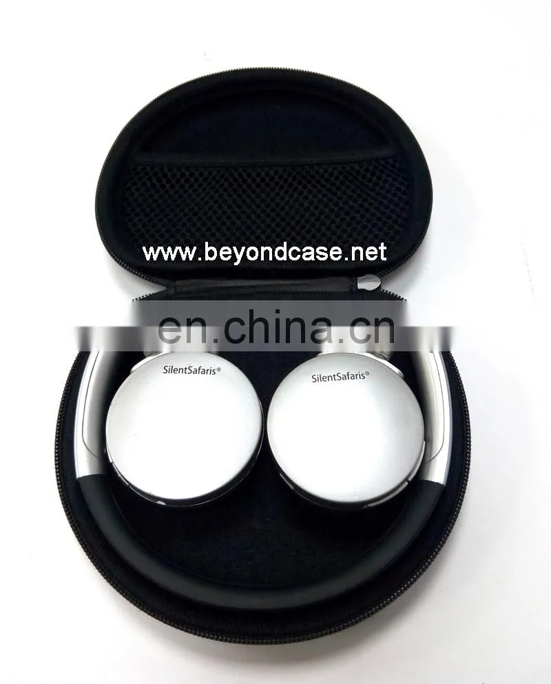 Handsfree Earset Case, Zippered Earbud Case, EVA Earphone hard Case