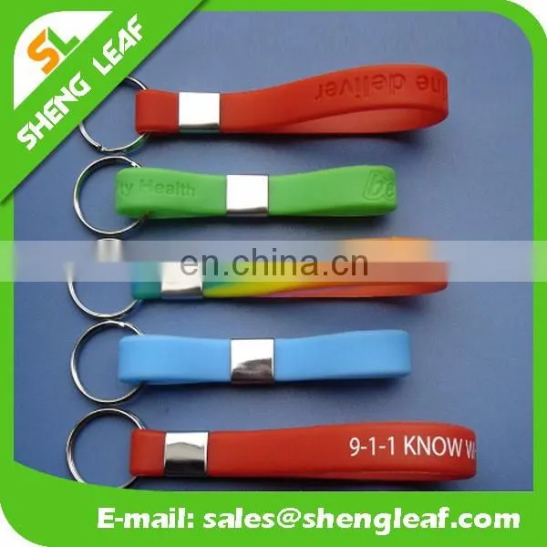 Hot sale promotion gifts colorful silicone keychains
