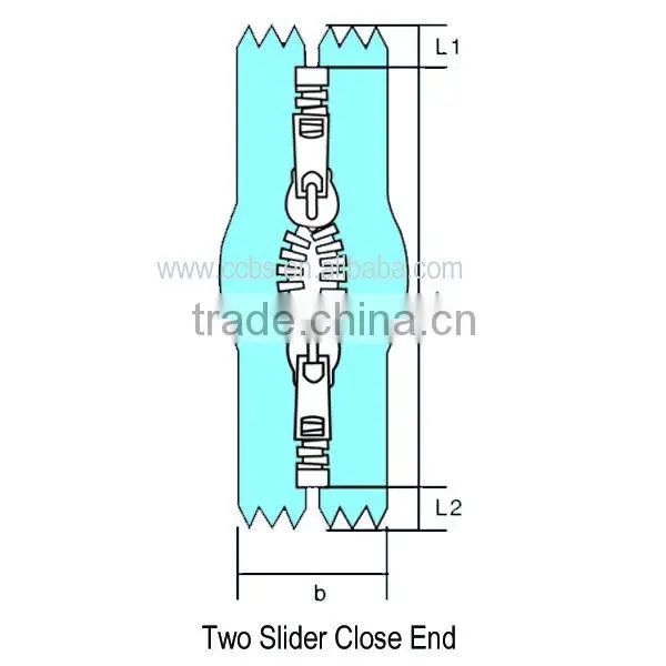 High Quality Y Teeth No.3 Fashion Black Brass metal Zipper