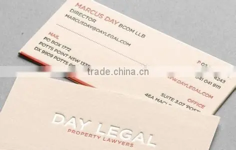 printed clear plastic/paper business cards