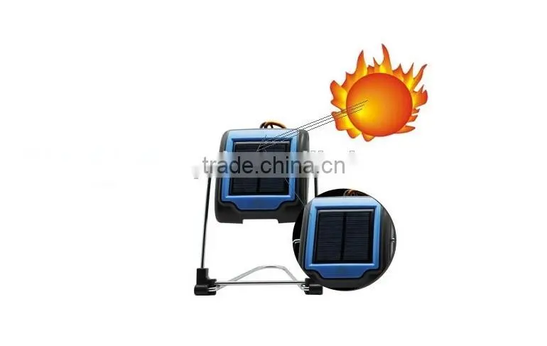 Solar powered portable reading lamp
