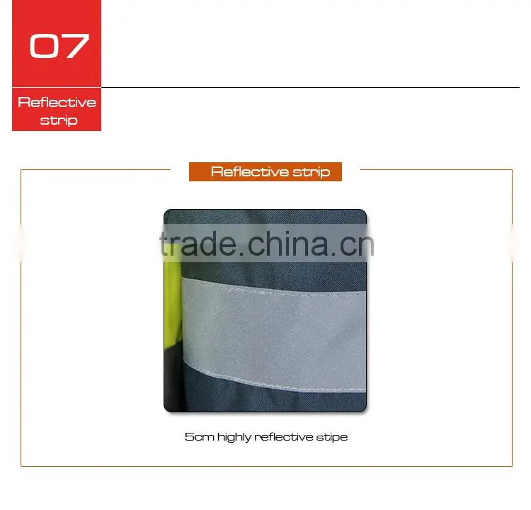 Cheap high visible road safety winter reflective jacket RF072