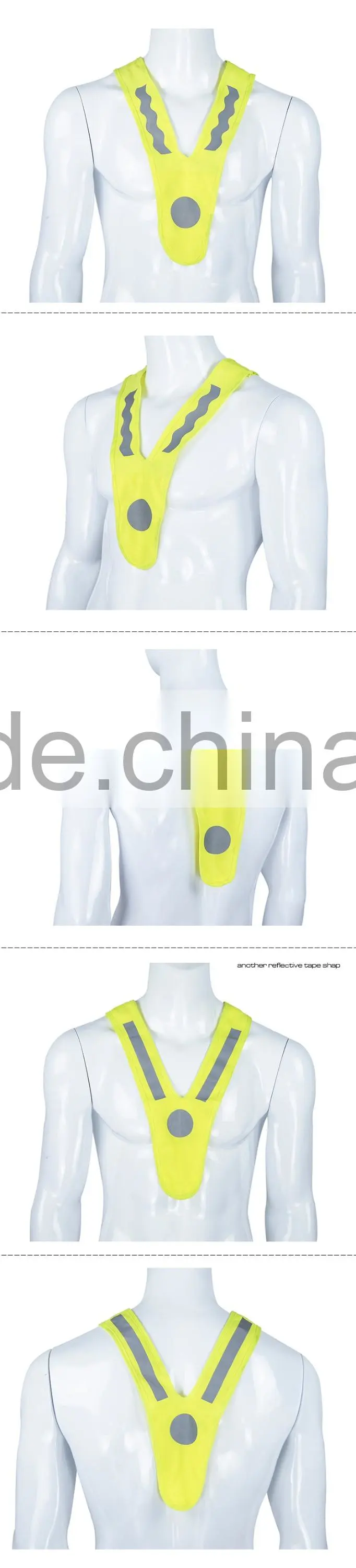 High visible V shap kids safety vest RF073