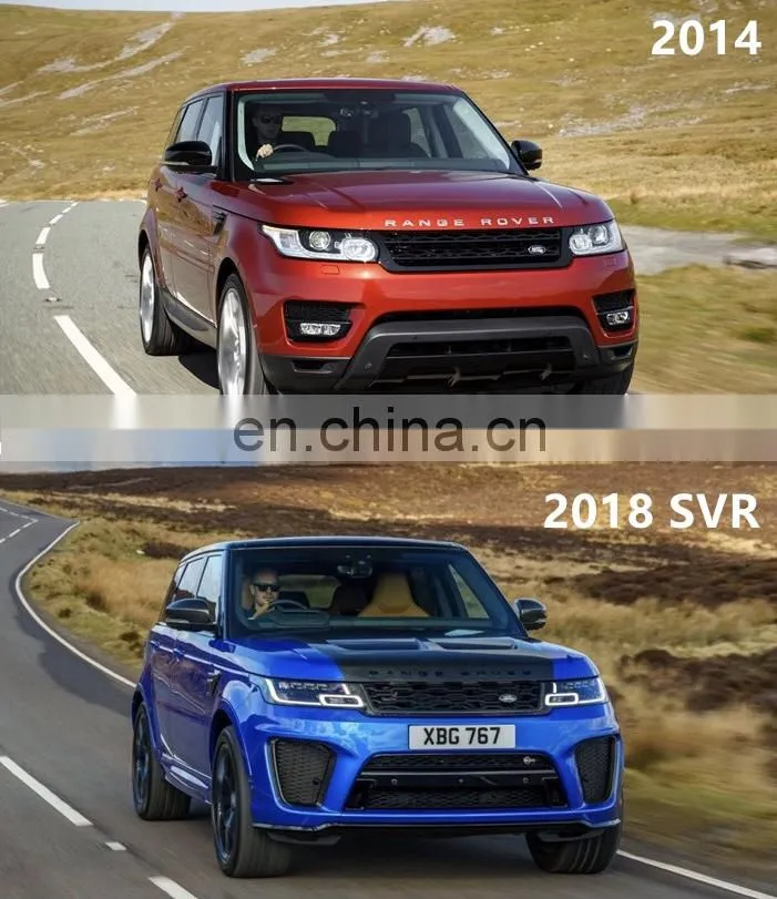 High performance facelift body kit accessories grille headlig for 2014-2017 Range Rover Sport upgrade to 2018 SVR kit