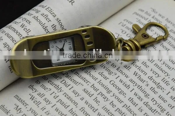 Women's pocket watch retro bronzed footprint shape quarts watches women watches