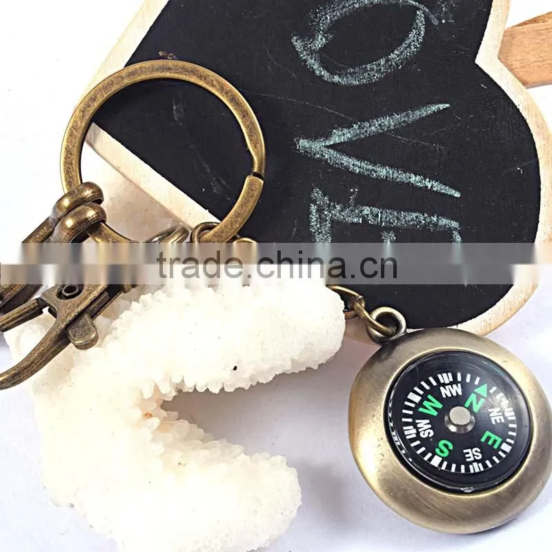 buy direct from china factory fashion jewelry keychain compass keychain