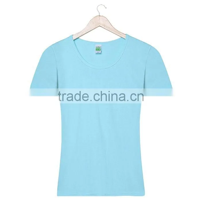 new style custom t shirt, Soft fabric round neck woman shirt