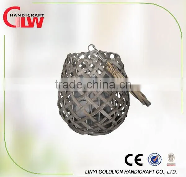Pumpkin shape garden wicker lantern,decoration candle holder