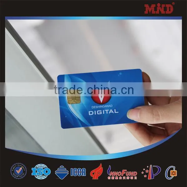 MDC277 PVC contact smart IC card with 4442 chip+magnetic stripe,3-tracks,HiCo