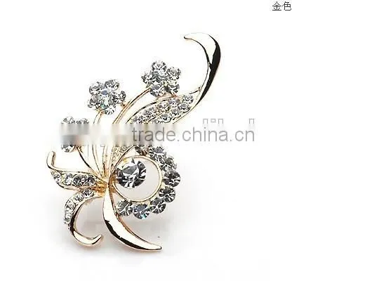 Noble beauty full diamond crystal high-grade pin brooch