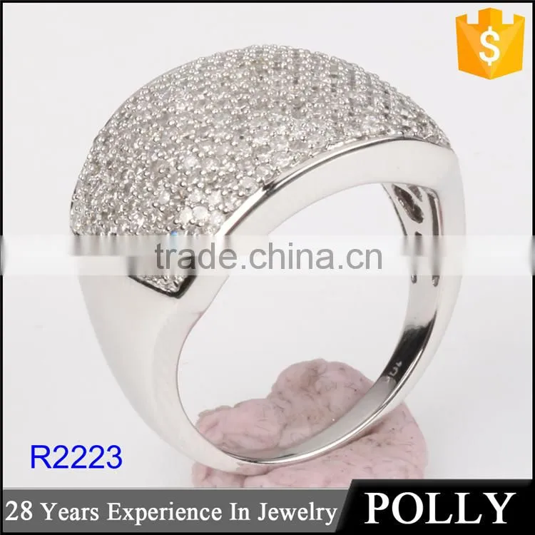 Custom Design Accepting Silver Love Ring four finger ring