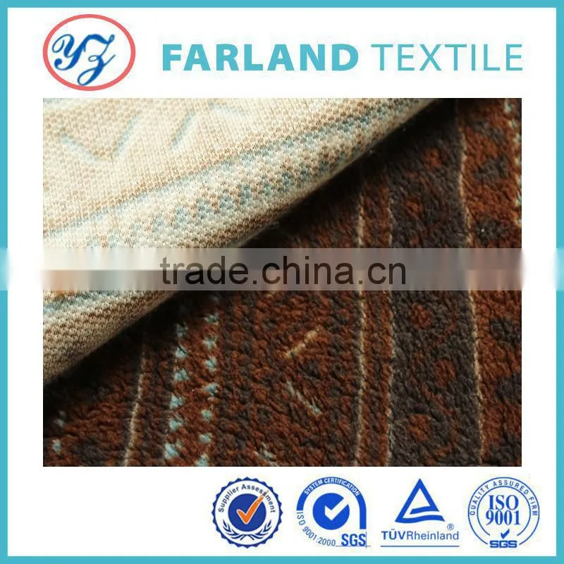 new design pillow fabric polyester Sherpa fleece fabric for bed cover set