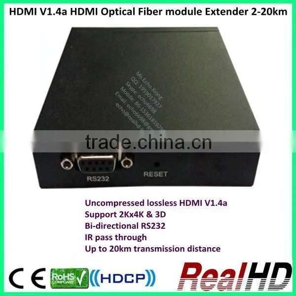 2016 Best Selling Uncompressed lossless 20km HDMI Fiber Optical Extender Cable