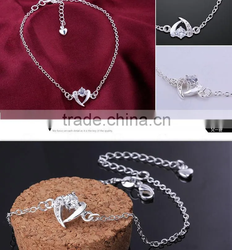 Fashion Latest Design SGS Verified CZ Charm Anklet