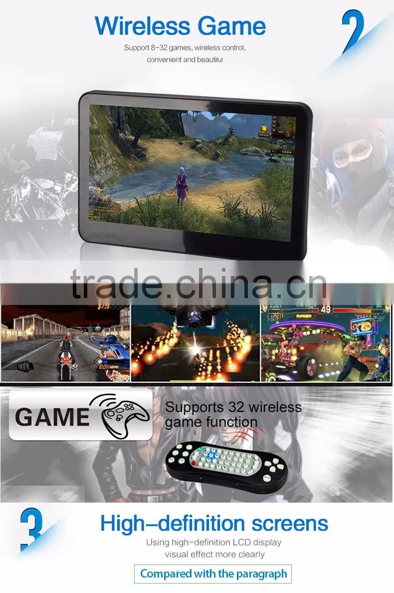 Hot selling 10.1inch android car headrest DVD player with andorid operate system
