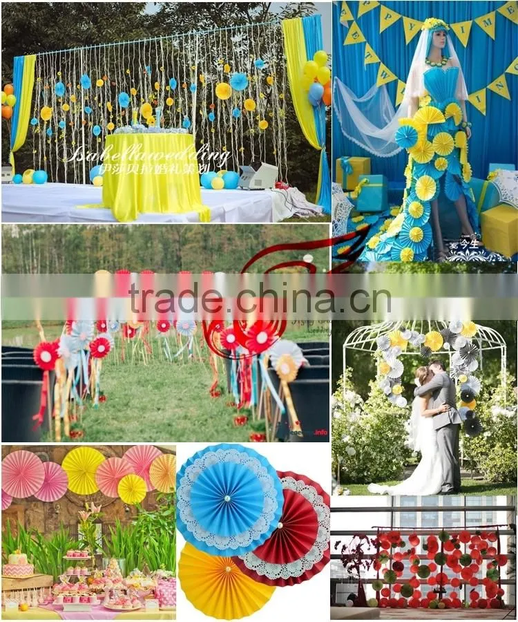 Paper Christmas Tree and Fan for Decoration Frozen Party