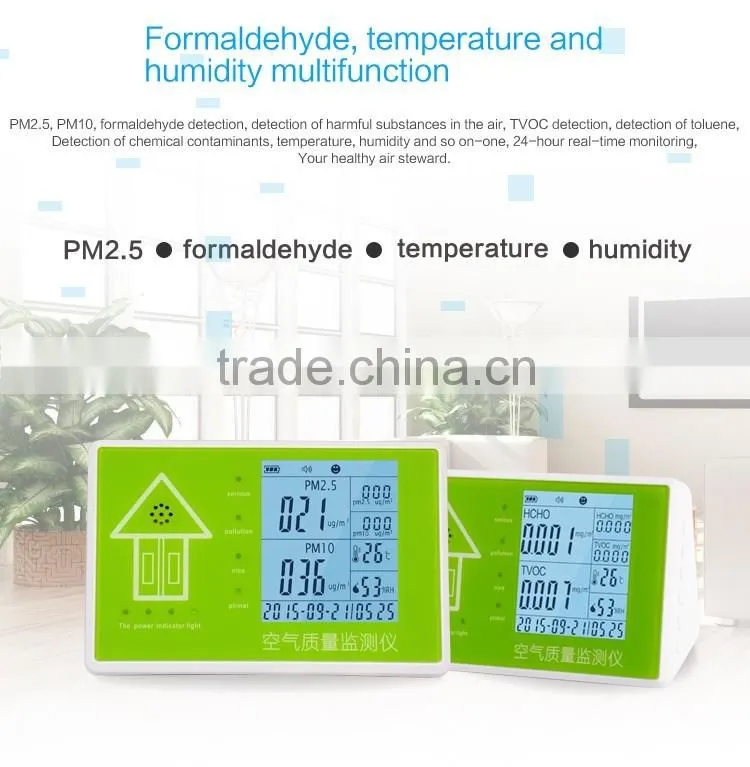 Air Quality detctor (PM2.5/PM10/TVOC/HCHO) PM2.5 meter detector PM2.5 Monitor