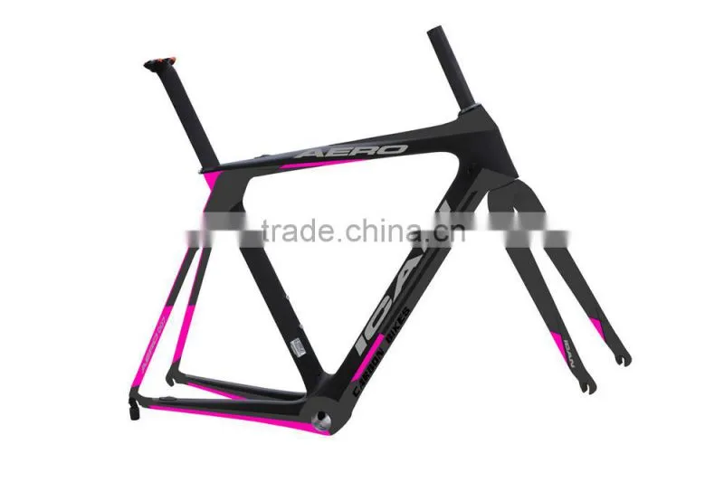New Full Carbon Aero Road Bike Frame Adjustable Seatpost UD Matt BB86(DI2)