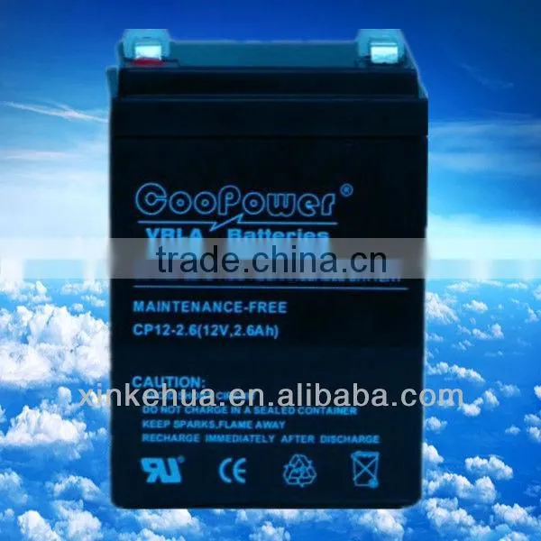 Sealed Lead acid battery,LED light Battery,UPS battery,Solar battery,SLA battery 12v2.6ah