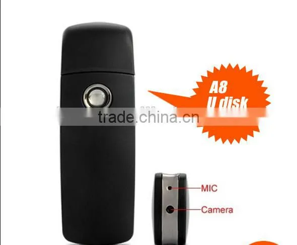 A8 USB flash camera disk style hidden camera with motion detection