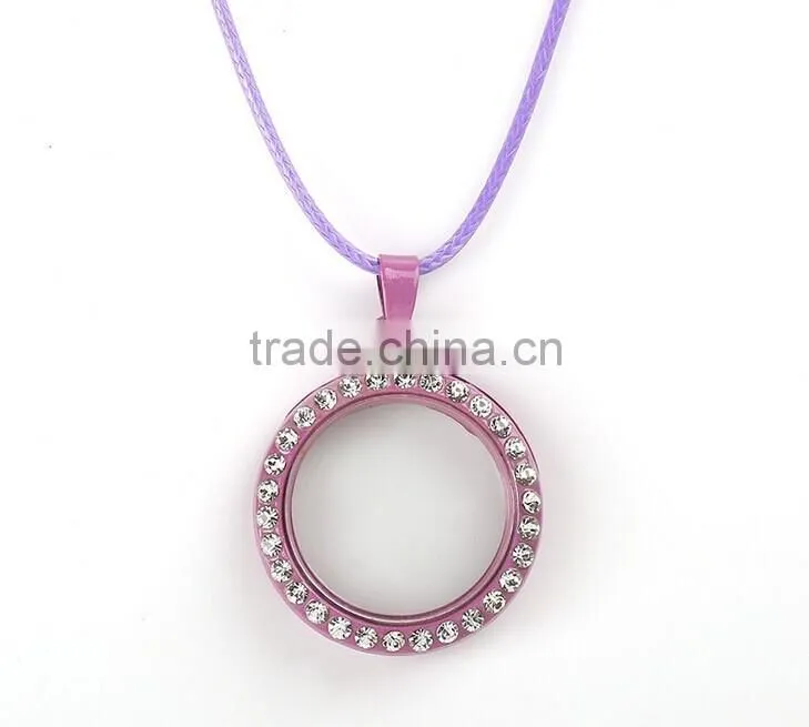 2015 wholesale alibaba express jewellery multicolor heart shaped floating lockets necklace