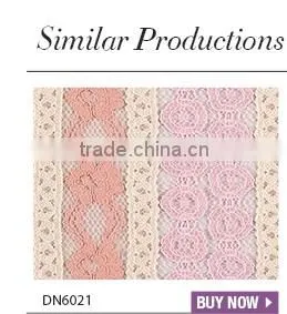 Bulk top quality 100%polyerster print fluorescent yellow lace fabric