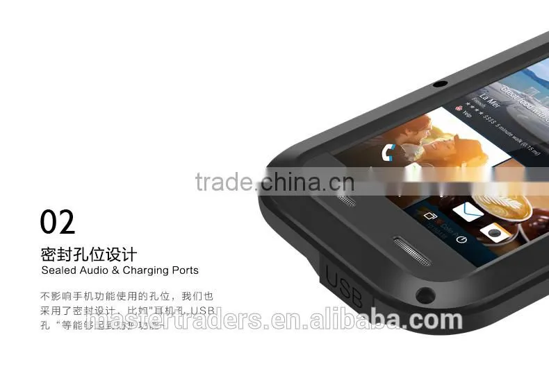 Original LOVE MEI Powerful Metal Waterproof Dirtproof Shockproof Protective Case For HTC One M9 MT-3529