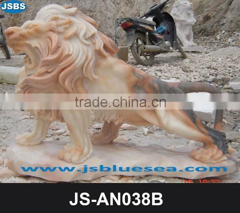 White marble dog statue