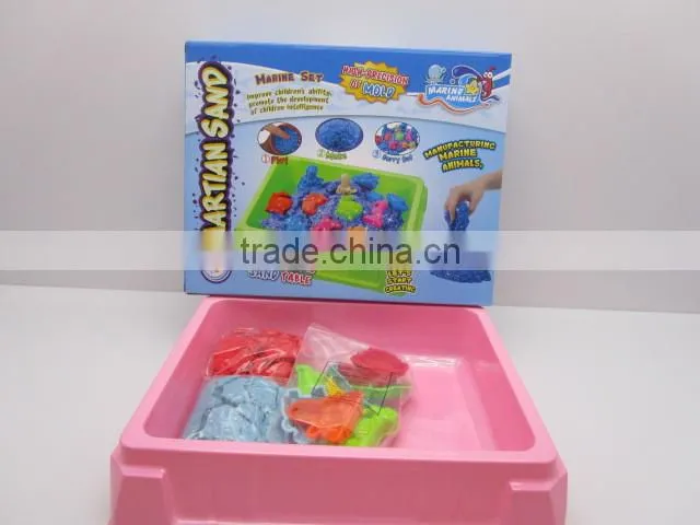 Ocean Animal Space Sand With 10 sand mold + 1 table, magic motion sand 500G