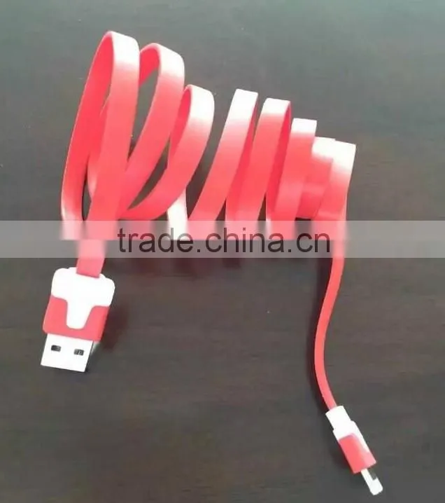 colorful flat noodle usb data cable for charging and transmit wholesale price hight quality
