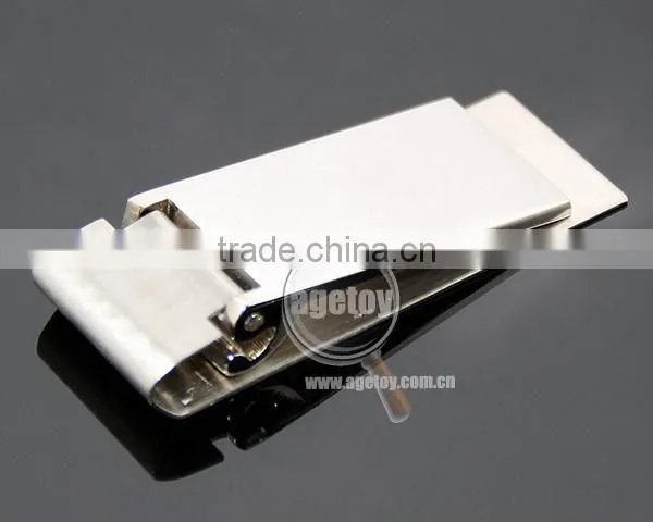 Rectangle Zinc Alloy Cash Clip Slim Pocket Purse Cash Holder Organizer Promotional Blank Stainless Steel Metal Craft Money Clip