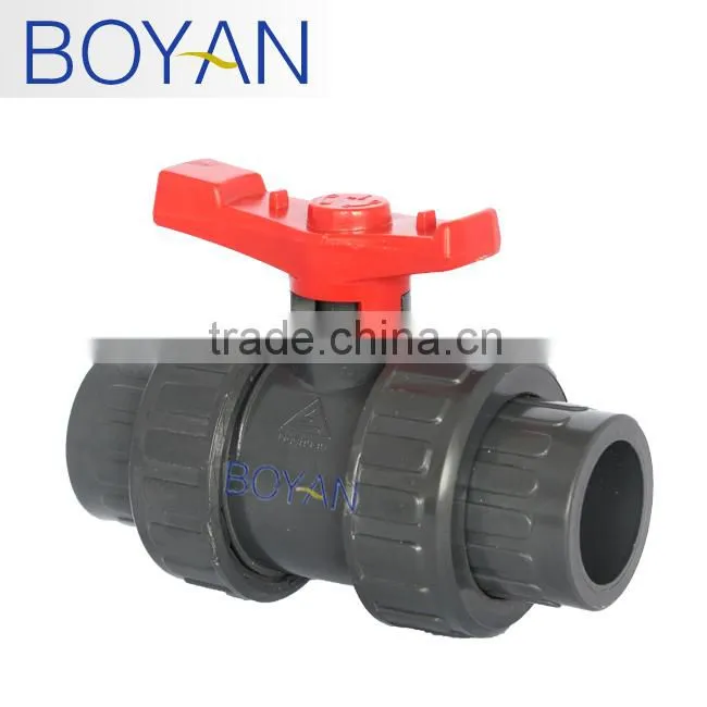 BOYAN pvc trunnion double union ball valve