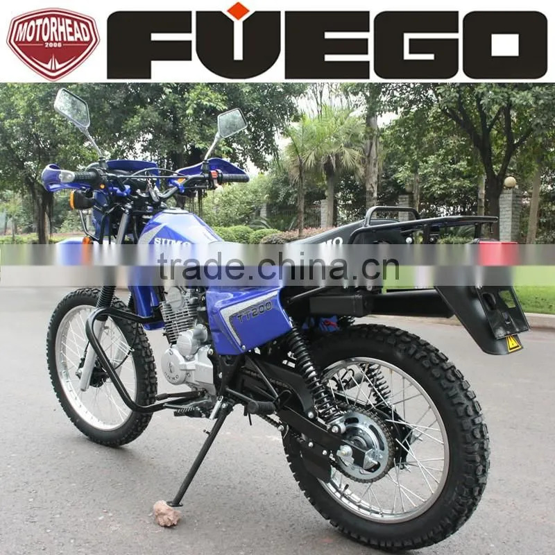 Enduro Motorbikes 200CC International 5 Gears Cargo Racks Review Mirrors Bumper Motorcycle