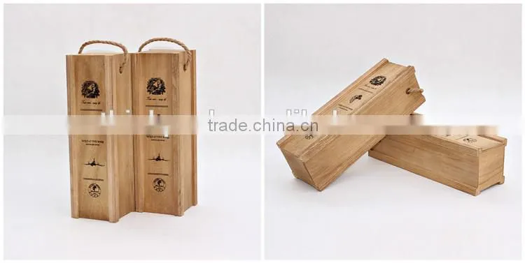 Wholesale Handmade Single Bottle Wooden Wine Gift Boxes