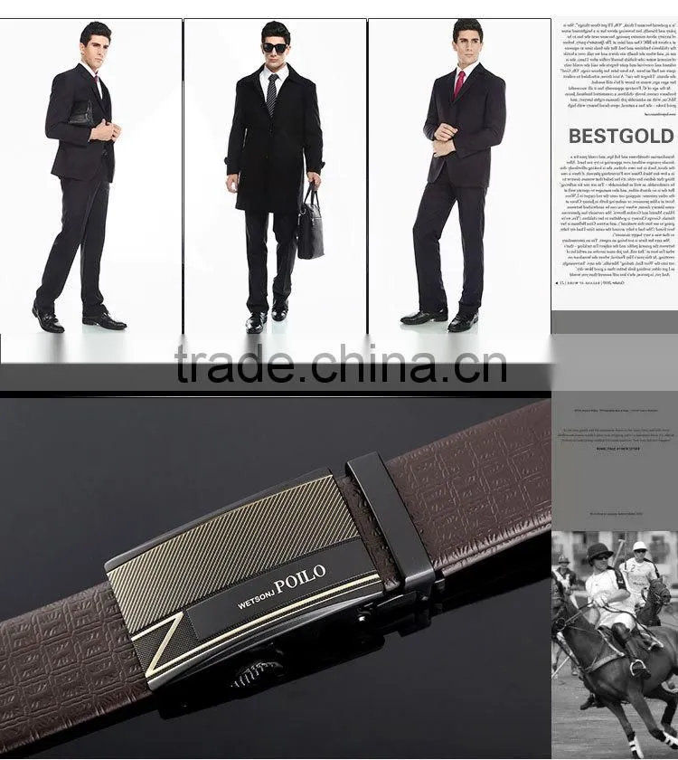 Most popular automatic buckle leather belt for men with strong quality