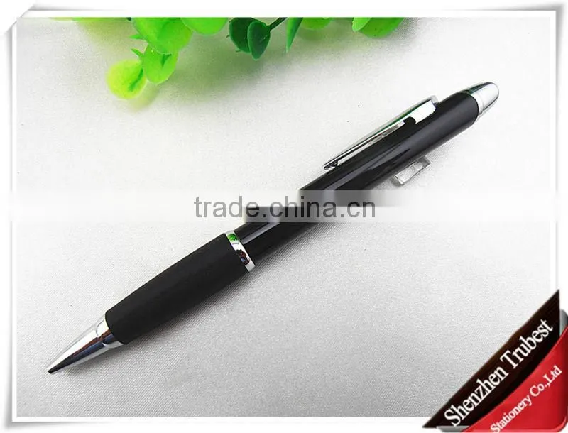 Metal ballpoint pen with Silicon rubber