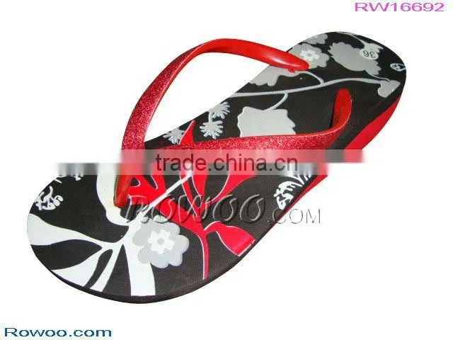 RW16692 beach wedge heel slippers for ladies