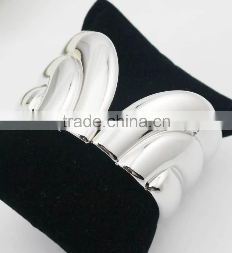 2015 Fashion Jewelry Alloy Customized Bangle Silver Plated Bangle