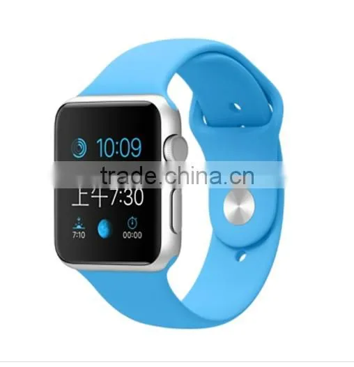 HOT Factory price 38mm/42mm Colorful Silicon Watch Strap for Apple Watch