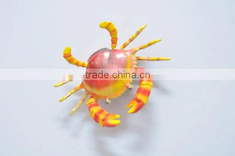3 inch Pearl Powder Plastic Magnetic Crab, Wholesale Souvenirs