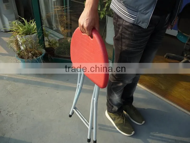 Strong and durable triangle top portable metal foot stool