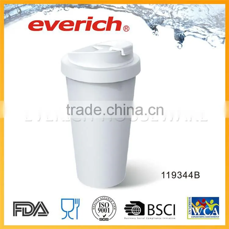 Clear Custom Printed Double Wall BPA Free Transparent Plastic Cup