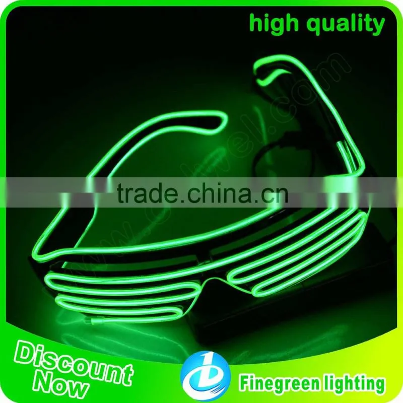 high quality and top selling Ray-ban style el wires glowing glasses