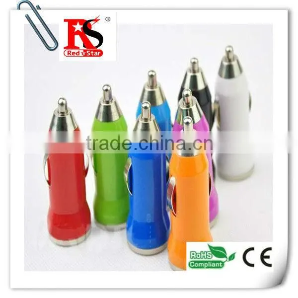 Hot Worldwide Mini Universal Dual USB Port Car Charger For Iphone4/5/PDA