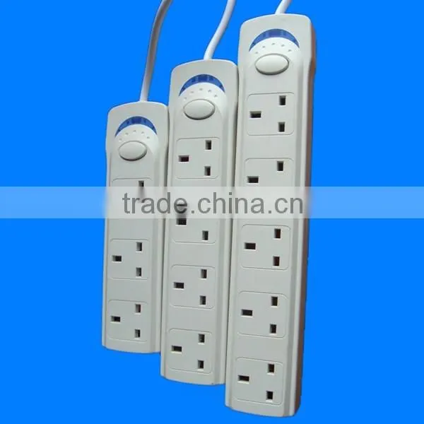 UK electrical 3 way socket power socket with swithches