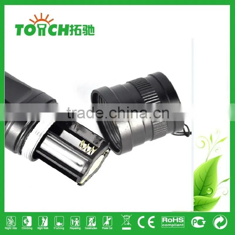 Strong Light Flashlight Self Defense SOS T6 Professional 2000 Lumens Lanterna Led Zoomable Flashlight 18650 Battary